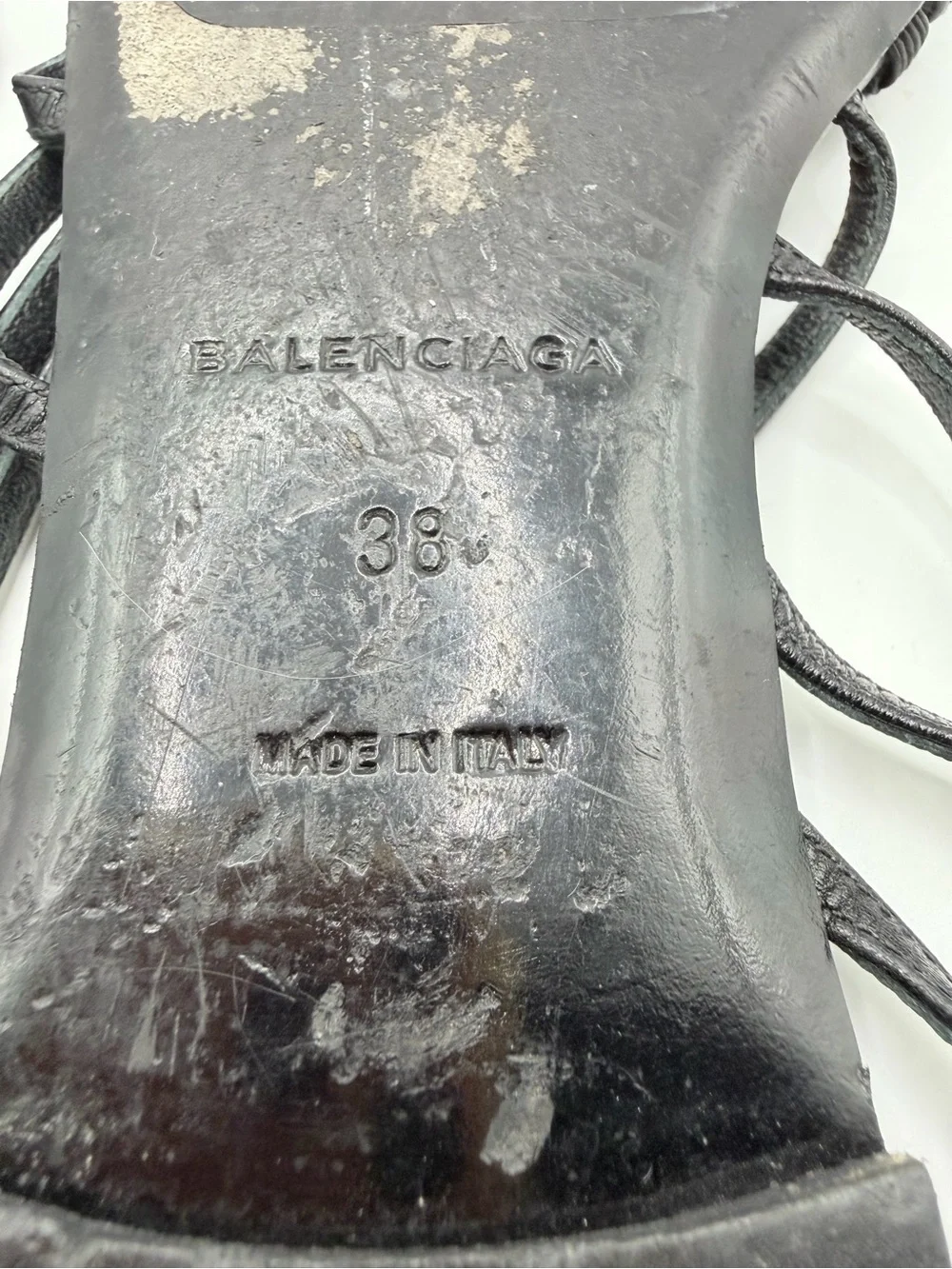 Balenciaga Black Multi-Strap Leather Sandals